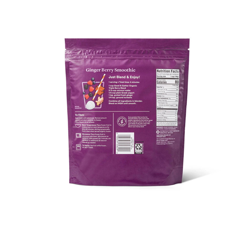 Organic Frozen Triple Berry Blend