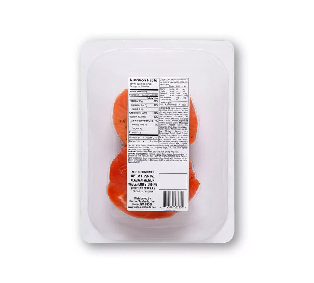 Encore Seafoods Stuffed Alaskan Salmon